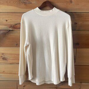 Cream Waffle Sweater